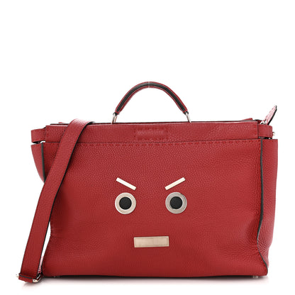 Fendi Cuoio Romano Selleria Mens Large Faces Peekaboo Iconic Essential Satchel Rosso 1 of 12