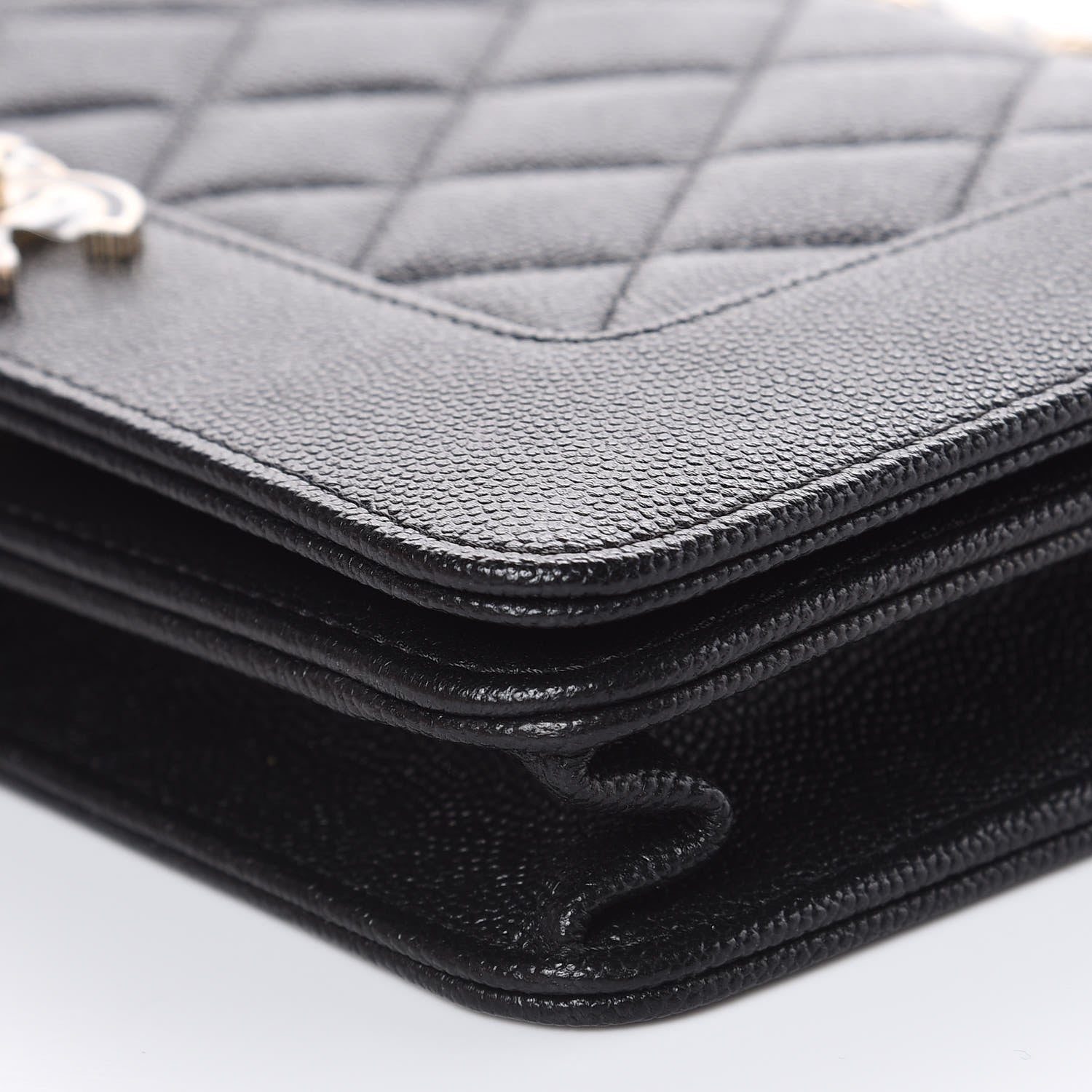 Chanel Caviar Quilted Vintage Mademoiselle Wallet On Chain WOC Black 10 of 11