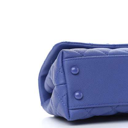 Chanel Caviar Quilted Incognito Extra Mini Coco Handle Flap Blue 8 of 9