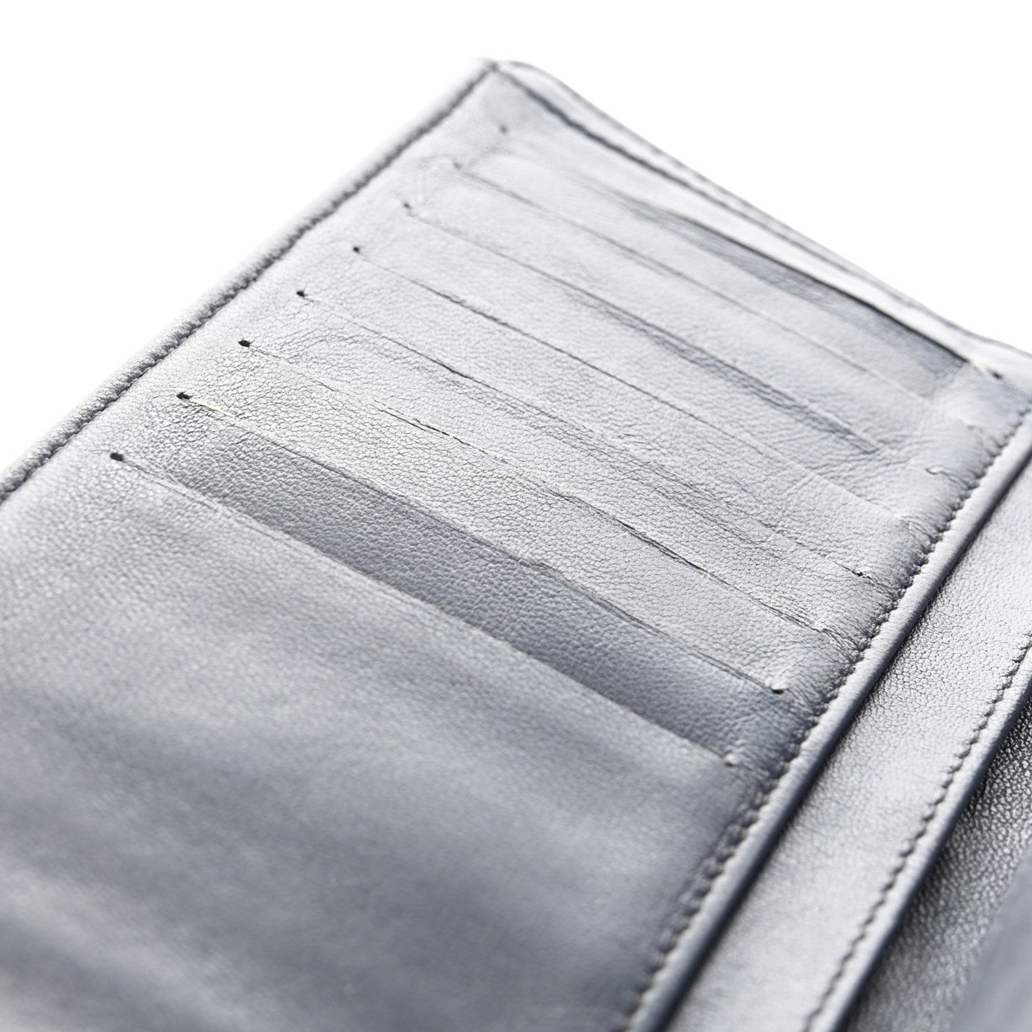 Chanel Lambskin Quilted Yen Wallet Blue 15 of 15
