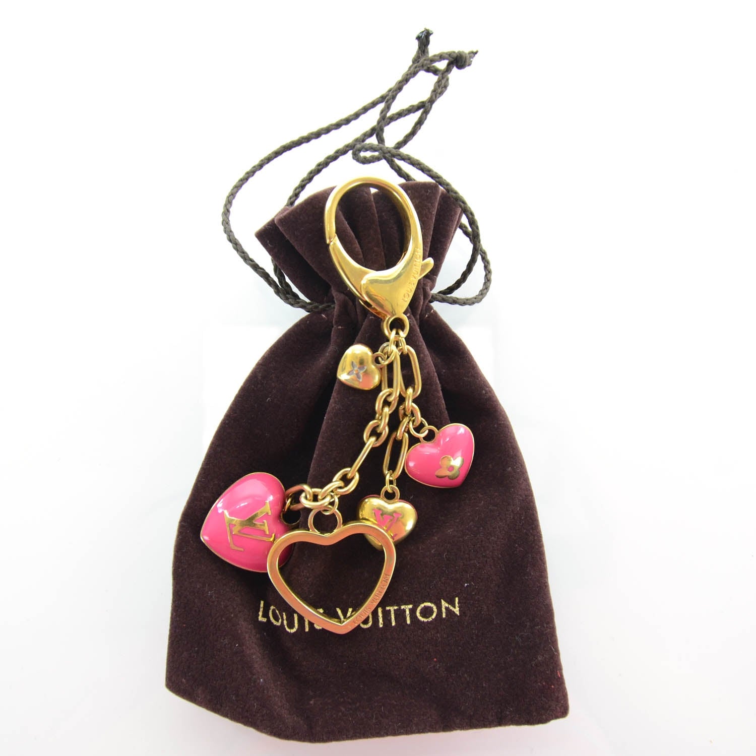 Louis Vuitton Coeurs Heart Bag Charm Pink 3 of 5