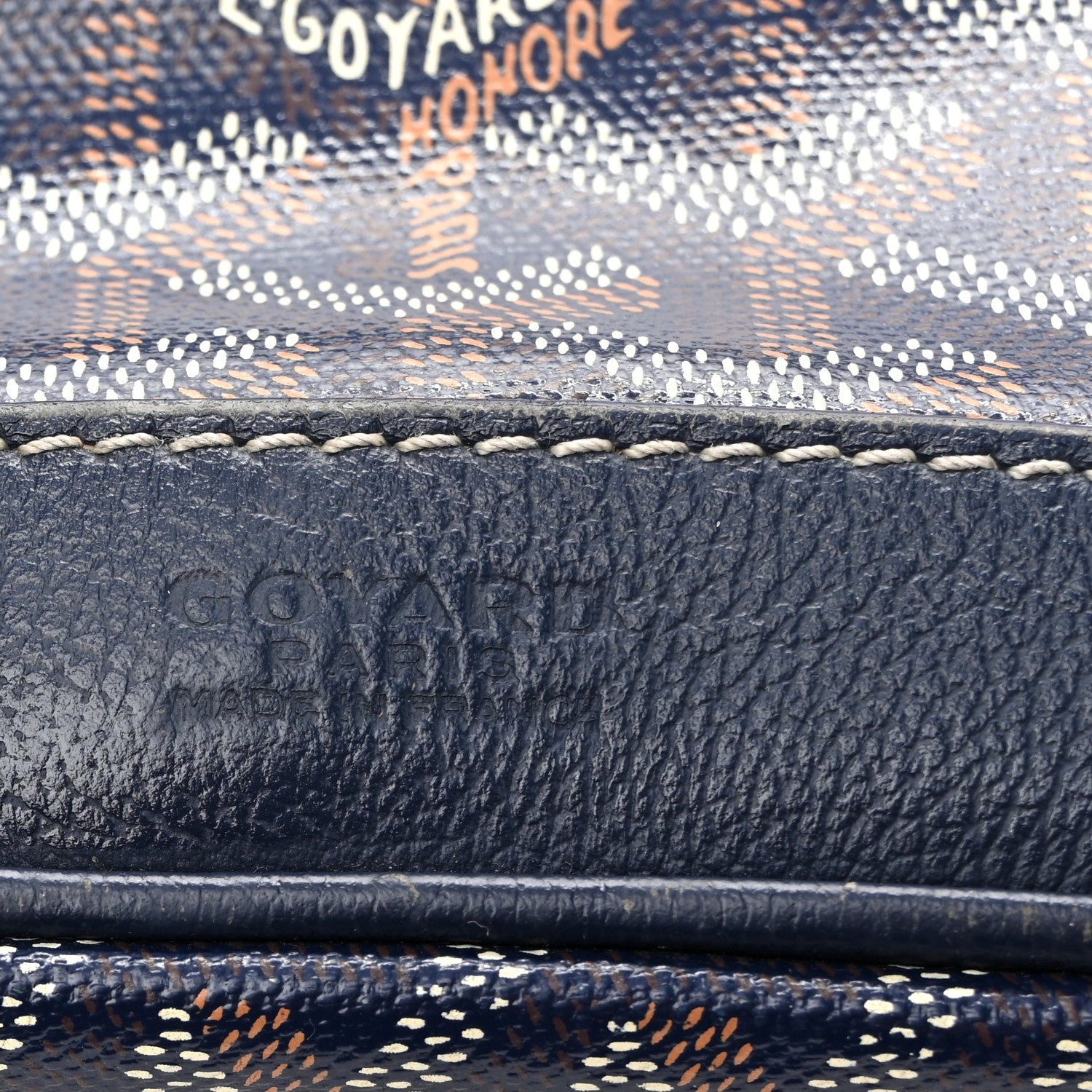 Goyard Goyardine Petit Flot Bucket Bag PM Navy 6 of 9