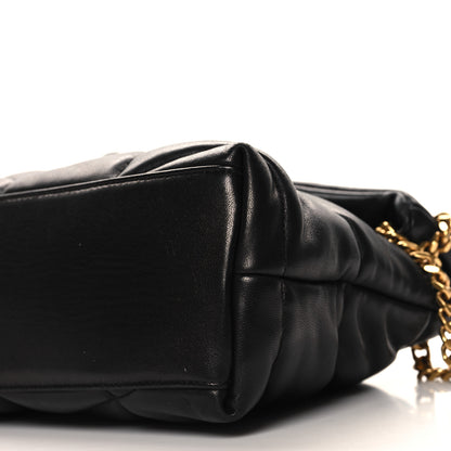 Saint Laurent Lambskin Quilted Small Loulou Puffer Monogram Chain Satchel Black 10 of 10