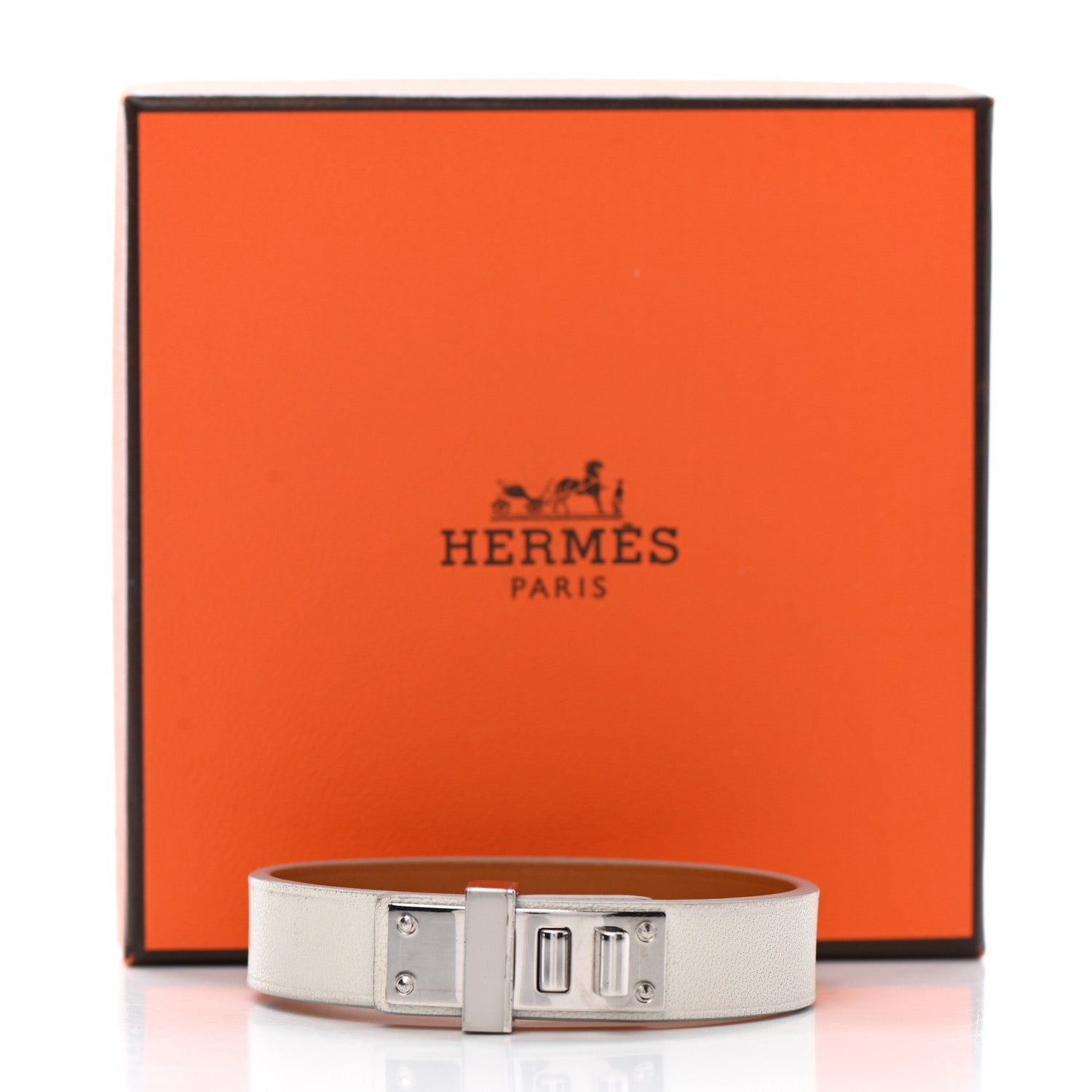 Hermes Swift Mini Dog Simple Tour Bracelet T3 White 6 of 6
