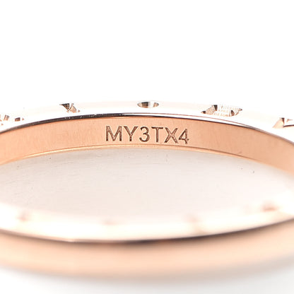 Bulgari 18K Rose Gold White Ceramic B.Zero1 Four-Band Ring 54 6.75 5 of 8