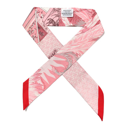 Hermes Silk Cheval Phoenix Twilly Grenadine Rose Gris 1 of 7