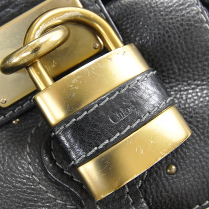 Chloe Leather Paddington Front Pocket Tote Black 9 of 13