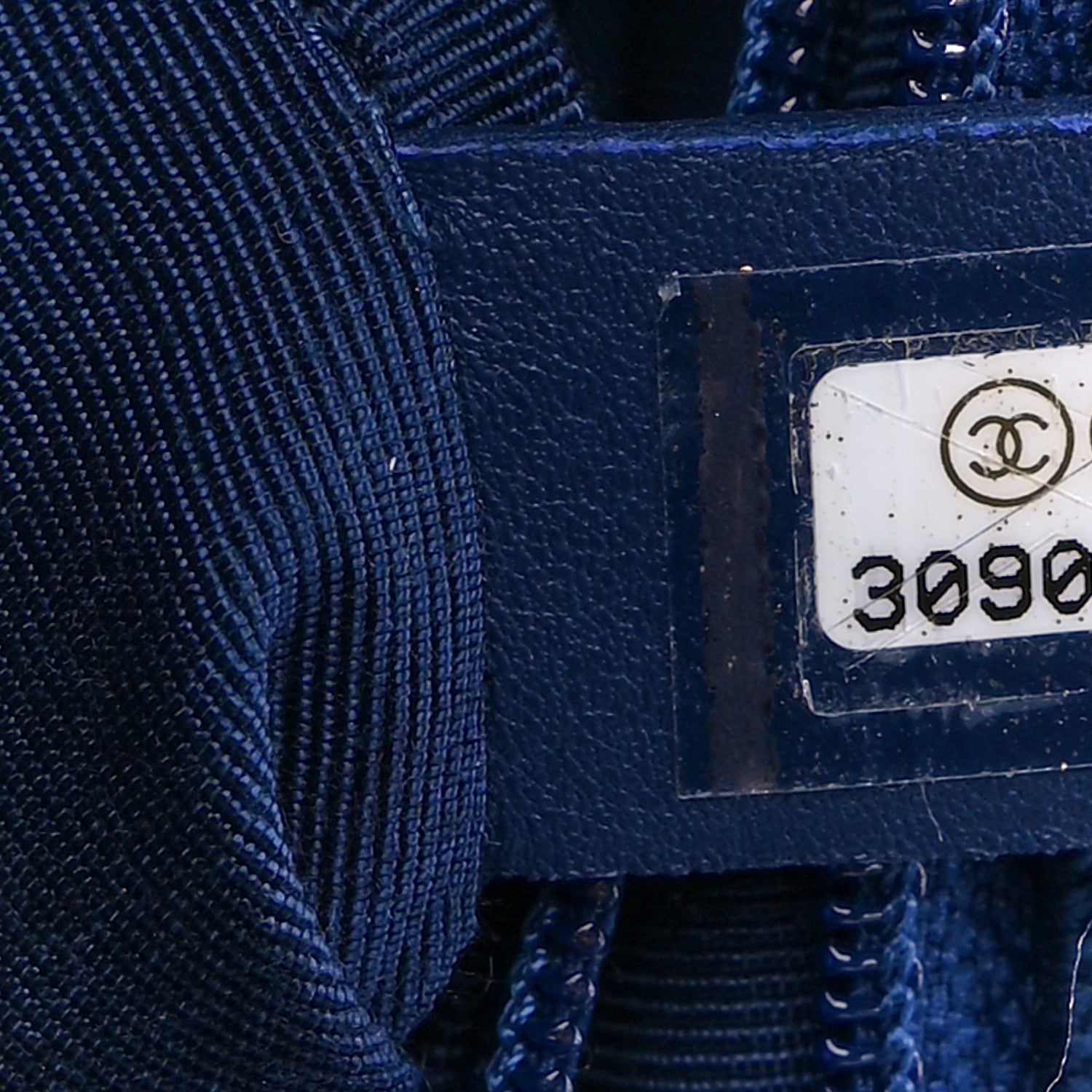 Chanel Cotton Canvas Quilted Medium Chanel 19 Flap Navy Blue 7 of 14