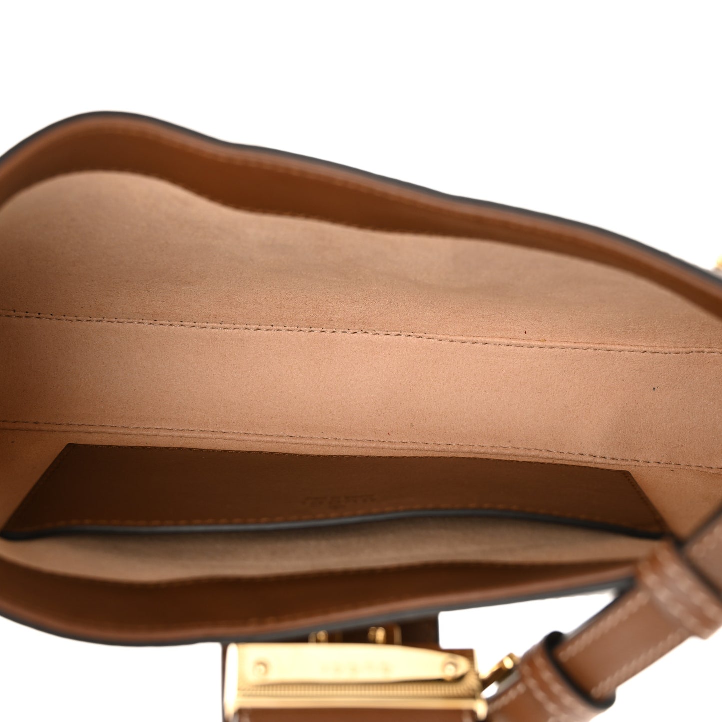 GG Supreme Monogram Calfskin Small Padlock Chain Shoulder Bag Beige Ebony Brown Sugar