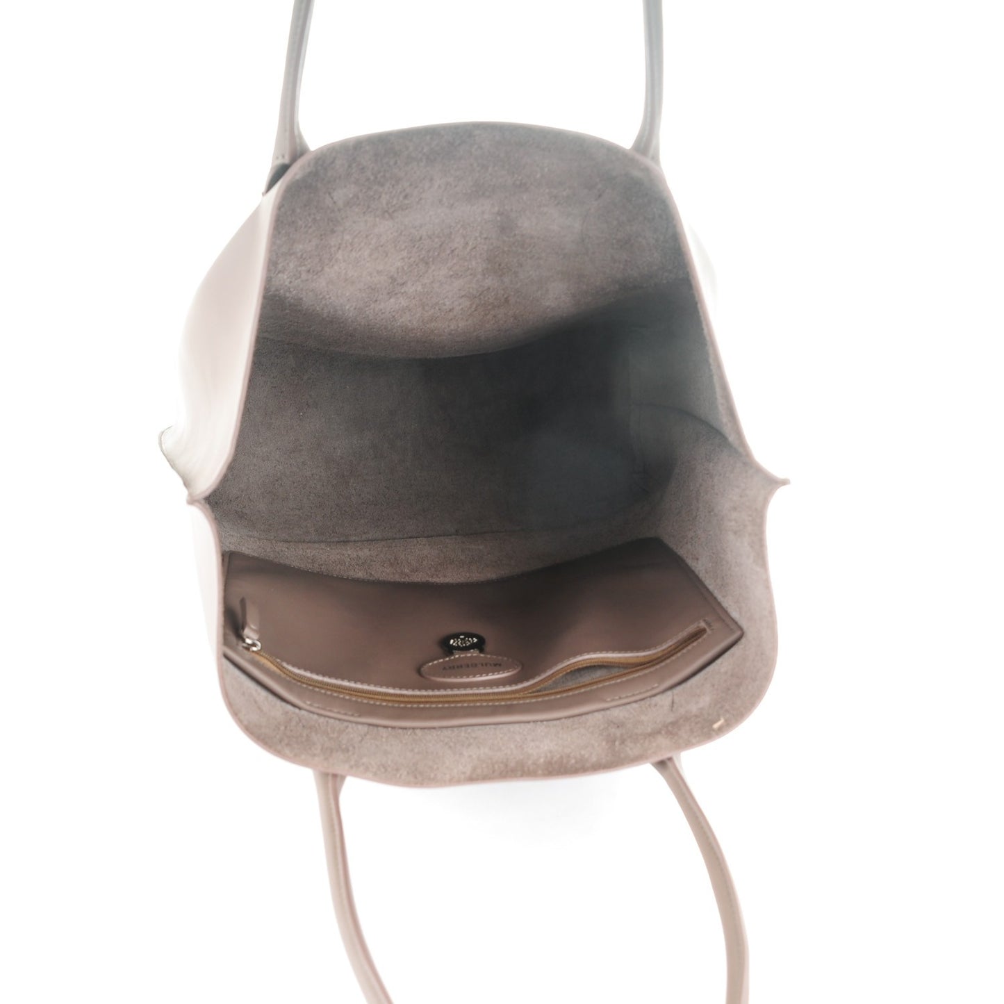 Nappa Perforated Blossom Tote Taupe