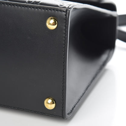Gucci Guccissima Signature Small Padlock Top Handle Bag Black 6 of 9