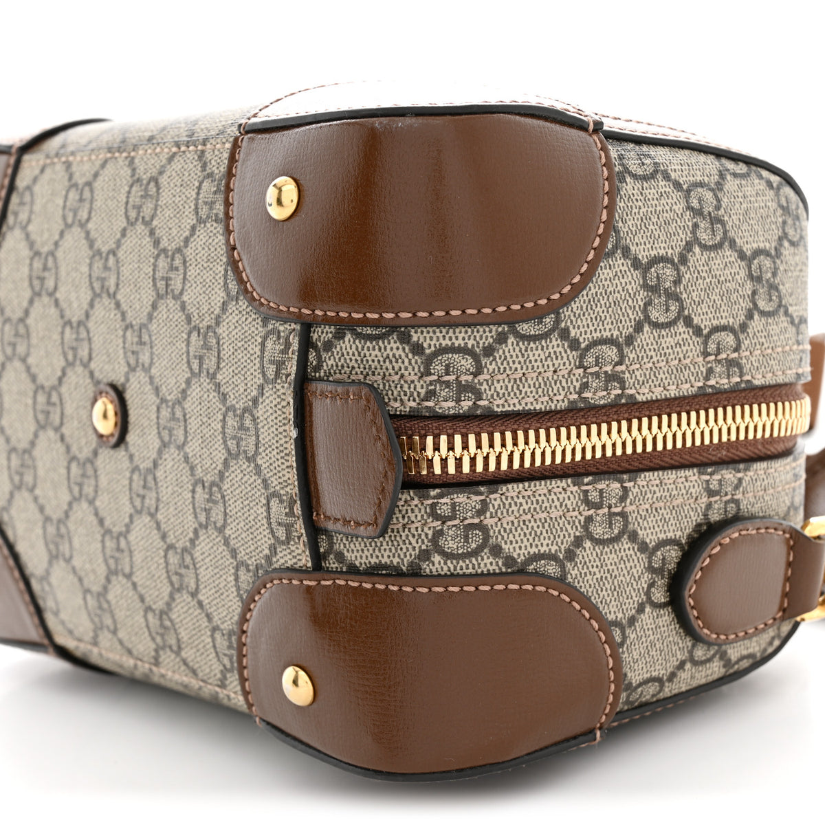 GG Supreme Monogram Interlocking G Small Duffle Beige Ebony
