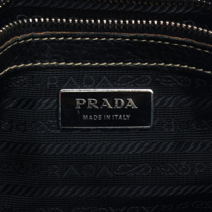 Prada Vitello Daino Stripe Shoulder Bag Nero Black 6 of 12