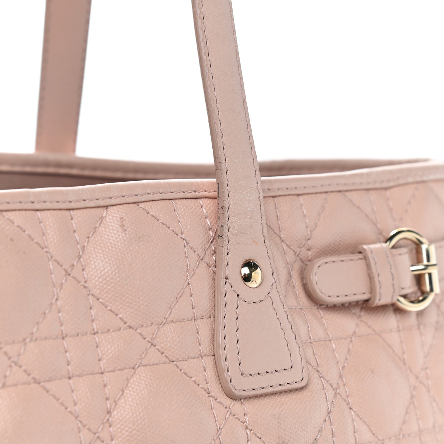 Coated Canvas Cannage Medium Panarea Tote Rosato