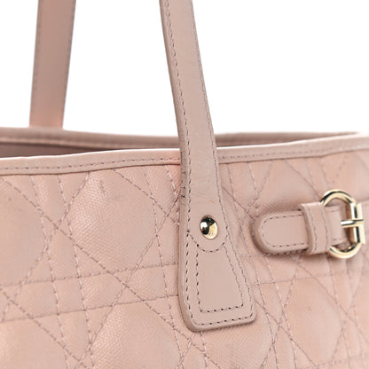 Christian Dior Coated Canvas Cannage Medium Panarea Tote Rosato 17 of 25