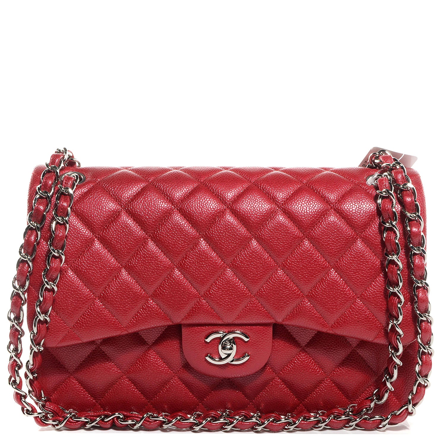 Chanel Caviar Jumbo Double Flap Dark Pink 1 of 9
