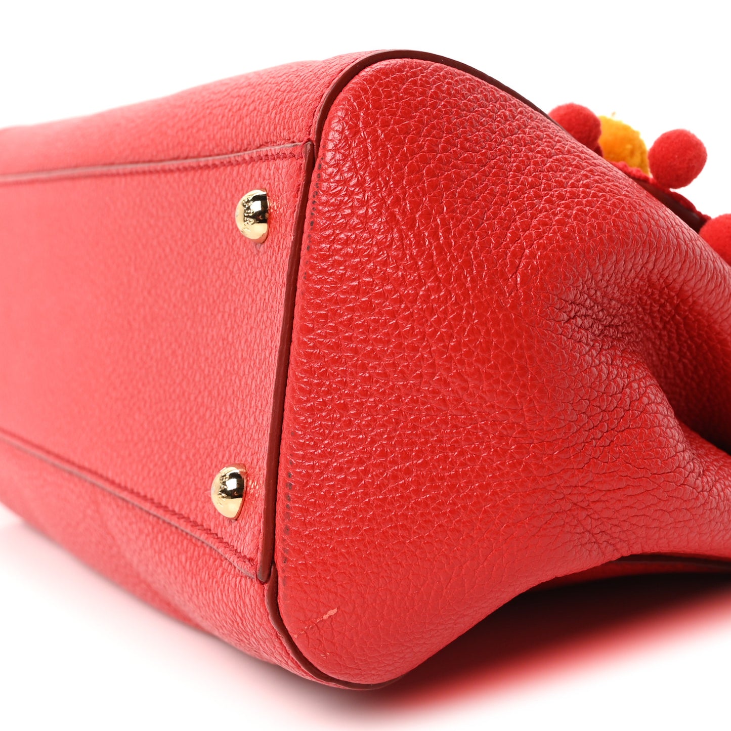 Calfskin Embellished Medium Miss Sicily Satchel Red