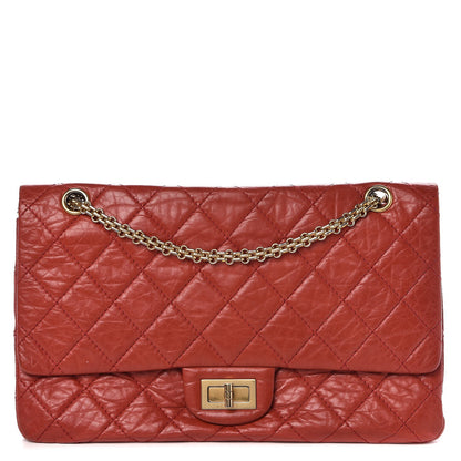 Chanel Aged Calfskin Quilted 2.55 Reissue 227 Flap Red 1 of 11