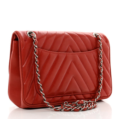 Chanel Lambskin Chevron Medium Leo Lion Flap Red 3 of 10