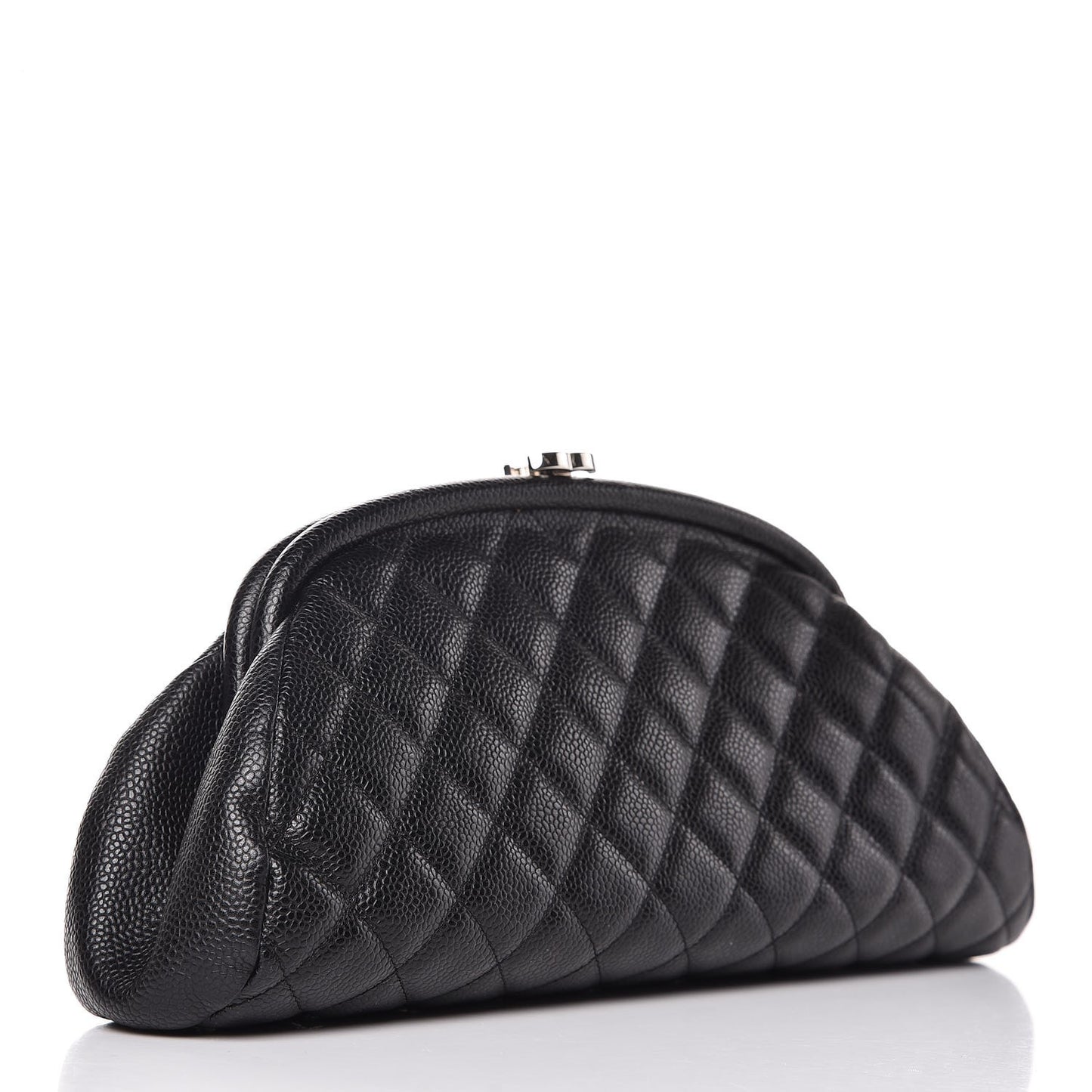 Caviar Quilted Timeless Clutch Black