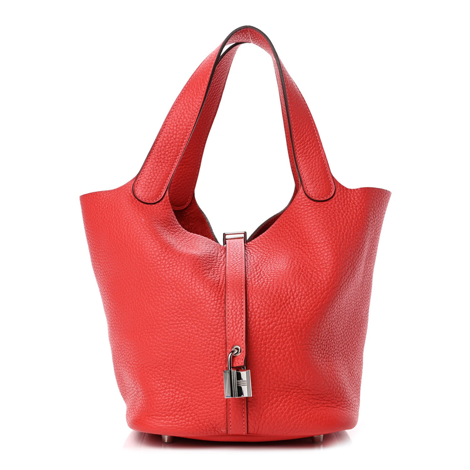 Hermes Taurillon Clemence Picotin Lock 22 MM Rouge Pivoine 1 of 4