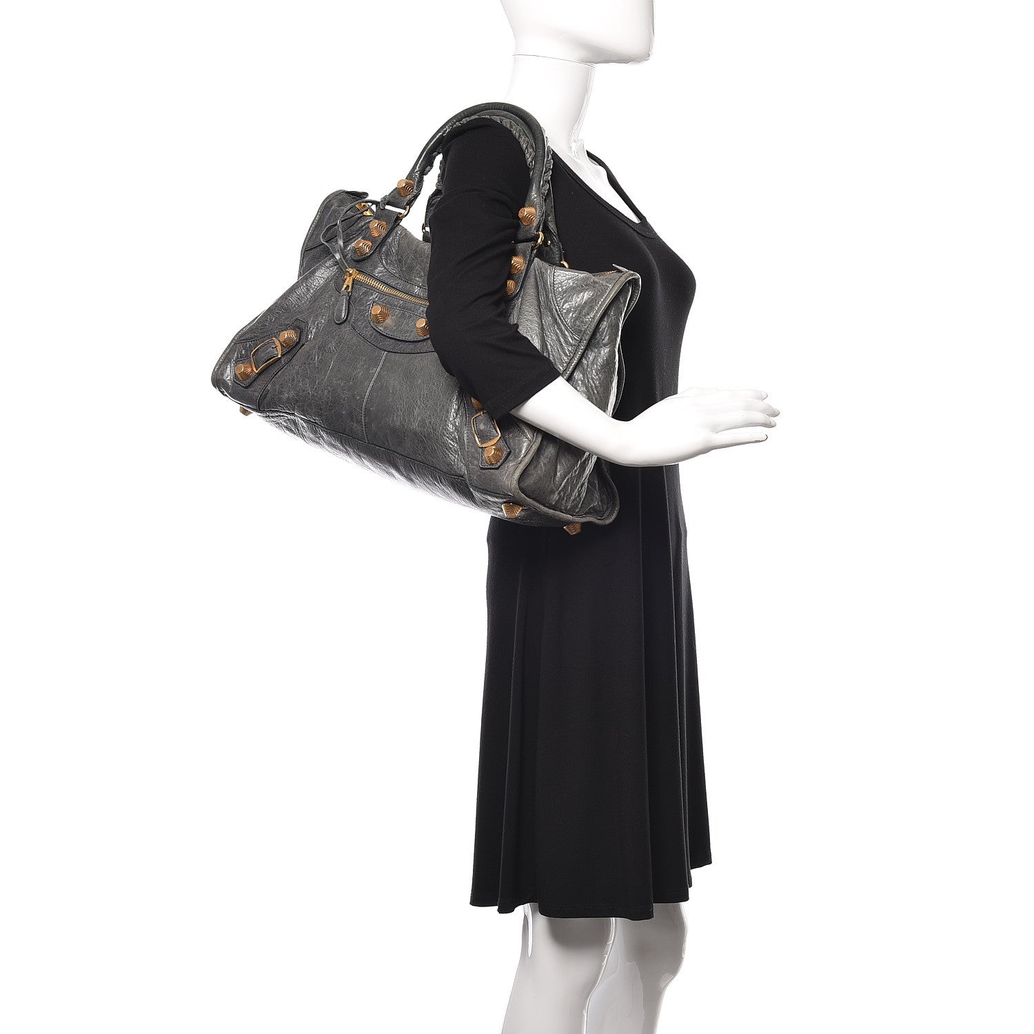 Balenciaga Agneau Giant 21 Gold Hardware Work Anthracite 2 of 13