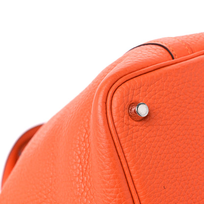 Hermes Taurillon Clemence Picotin Lock 18 PM Feu 8 of 11