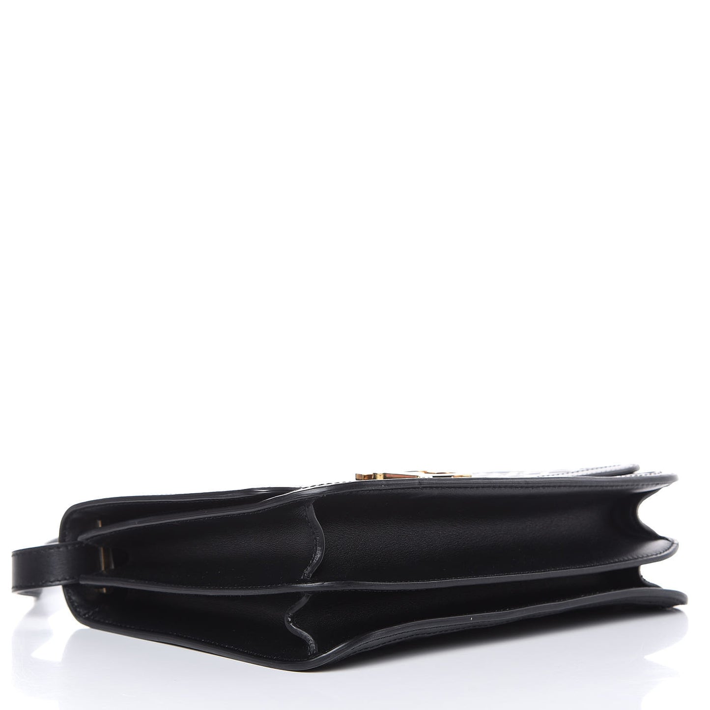 Calfskin Monogram Embossed Medium TB Bag Black