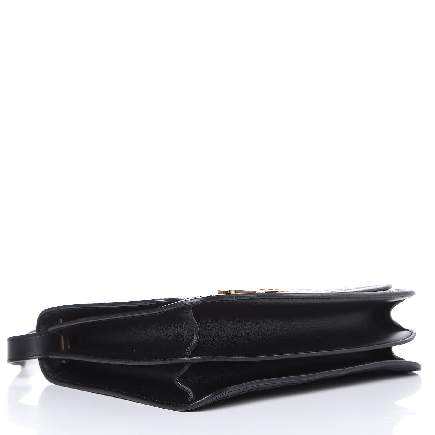 Burberry Calfskin Monogram Embossed Medium TB Bag Black 4 of 9