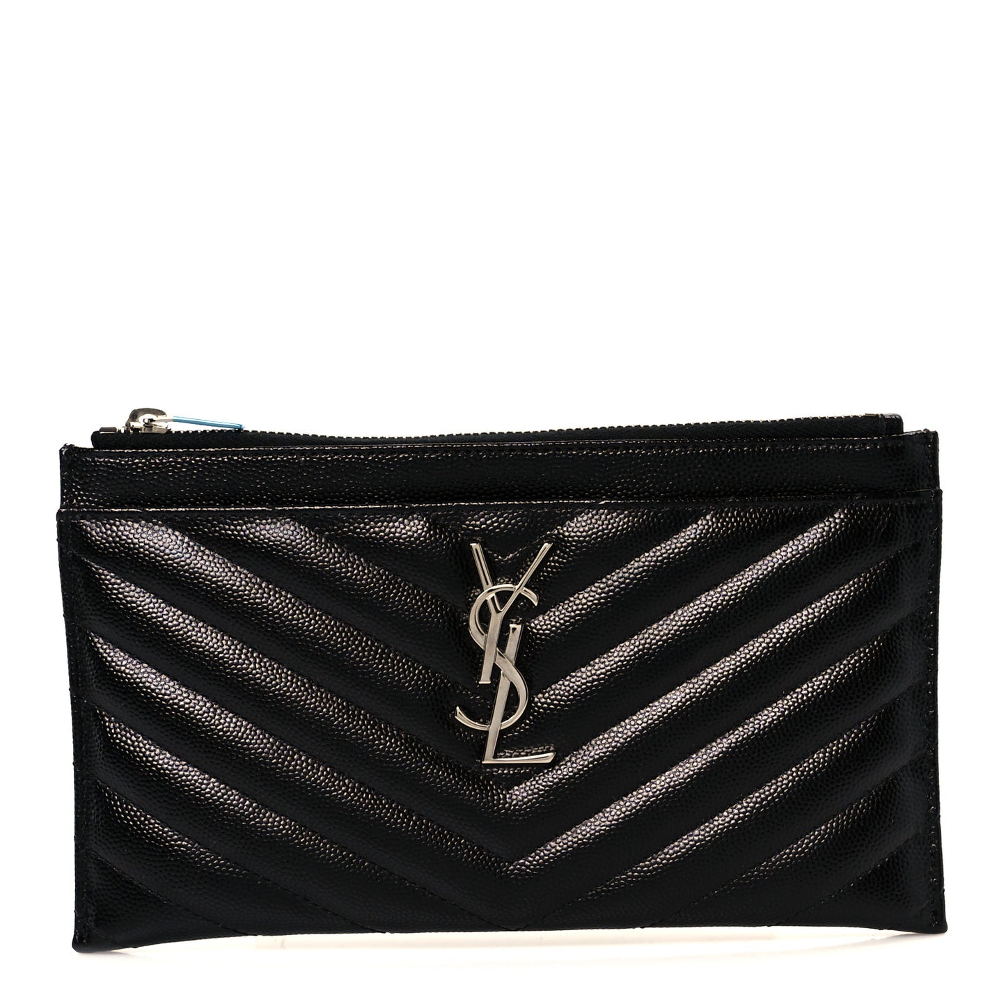 Grain De Poudre Chevron Monogram Bill Pouch Black