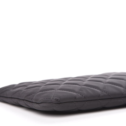 Chanel Nylon Quilted Medium Cosmetic Case Black 5 of 12