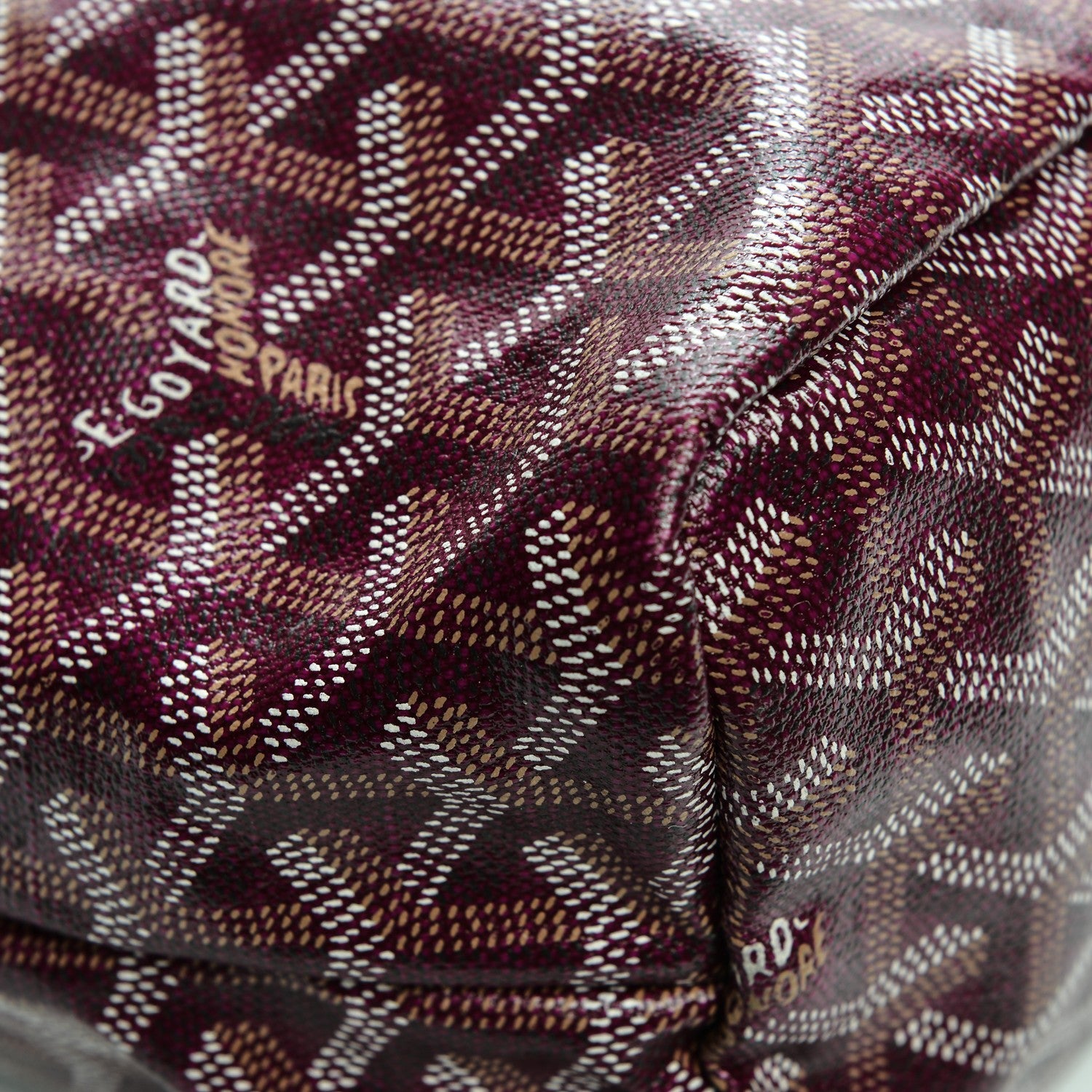 Goyard Goyardine Fidji Zip Hobo Burgundy 9 of 10