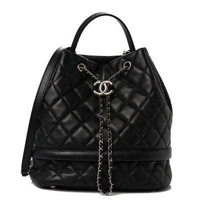 Chanel Caviar Quilted Large Rolled Up Bucket Drawstring Bag Black 1 of 10