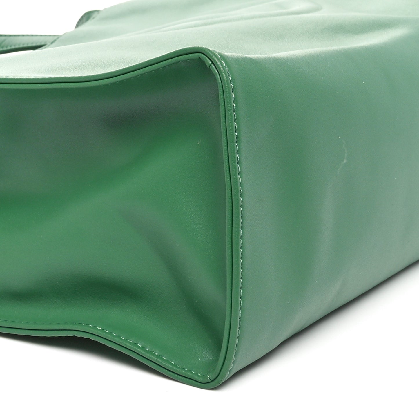Vegan Leather Large Shopping Bag Greenscreen