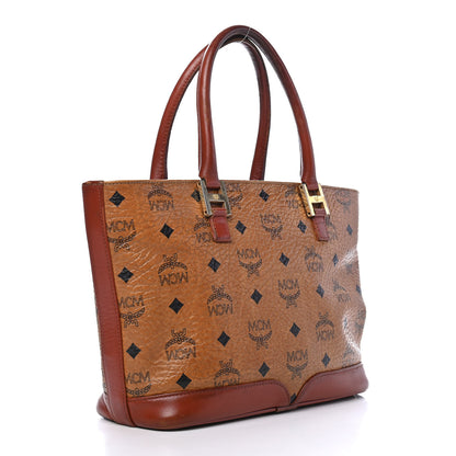 MCM Visetos Mini Shopper Tote Cognac 3 of 9