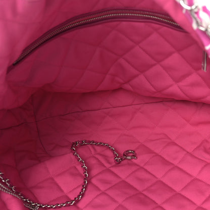 Chanel Canvas CC Coco Beach Shopping Tote Pink Ivory 5 of 9