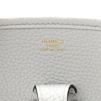 Hermes Taurillon Clemence Evelyne III PM Bleu Pale 6 of 11