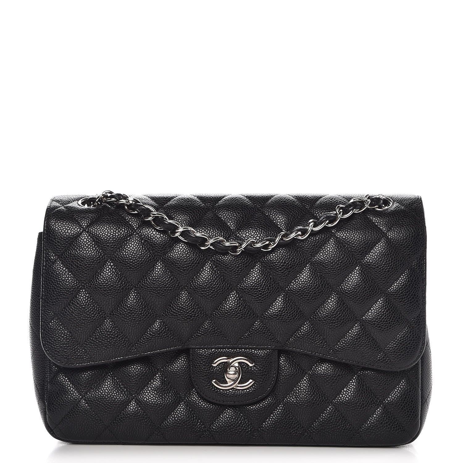 Chanel Caviar Quilted Jumbo Double Flap Black 1 of 10