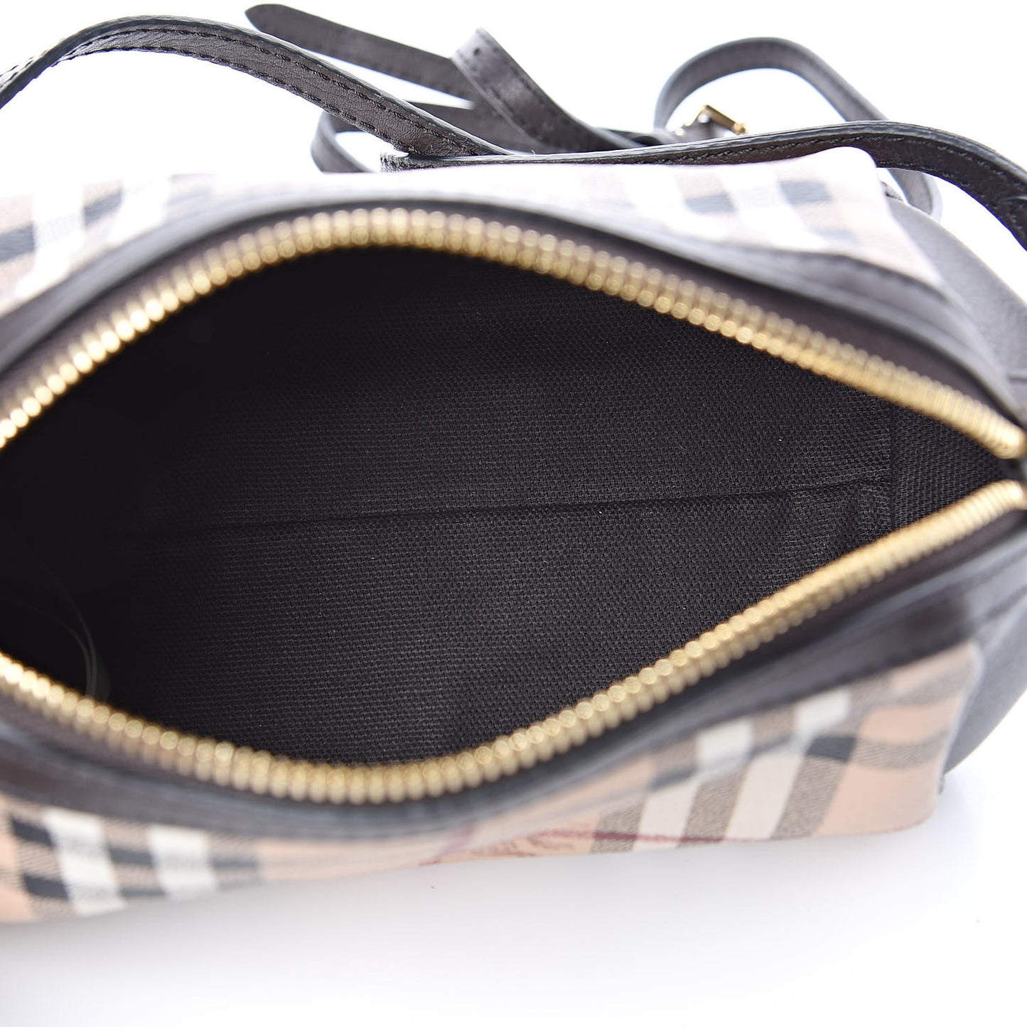 Haymarket Check Mini Blaze Crossbody Bag Chocolate