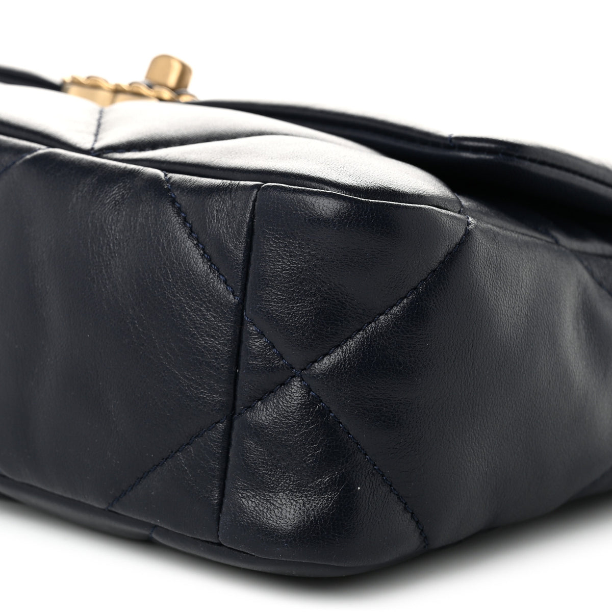 Chanel Lambskin Quilted Medium Chanel 19 Flap Navy Blue 9 of 9