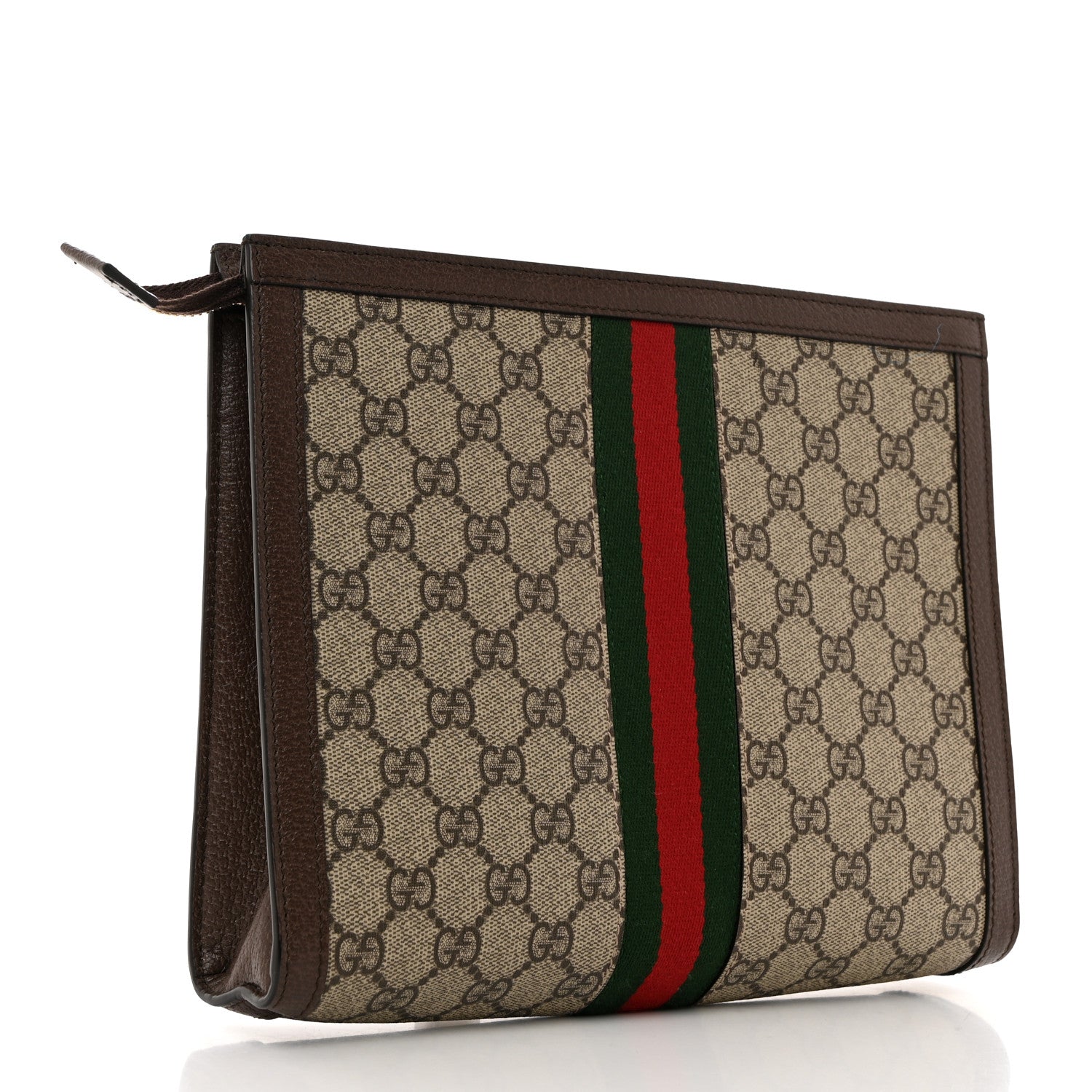 Gucci GG Supreme Monogram Web Ophidia Pouch Brown 3 of 9