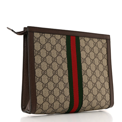 Gucci GG Supreme Monogram Web Ophidia Pouch Brown 3 of 9