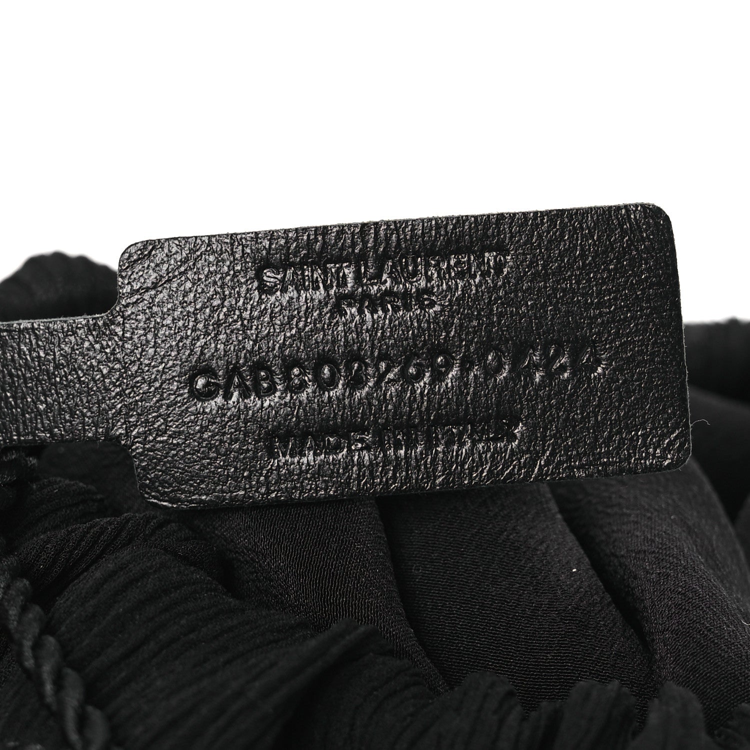 Saint Laurent Chiffron Beaded Pochon Souple Bag Black 7 of 10