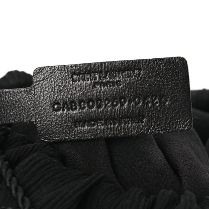 Saint Laurent Chiffron Beaded Pochon Souple Bag Black 7 of 10