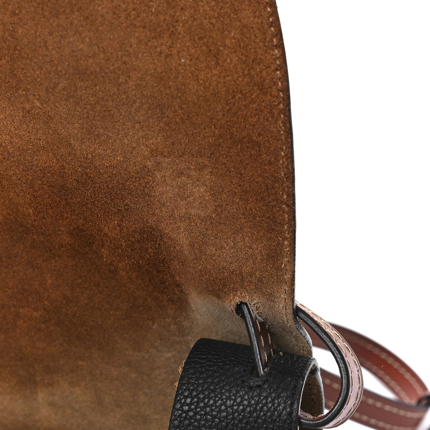 Loewe Grained Calfskin Small Gate Crossbody Bag Pecan Black 7 of 9
