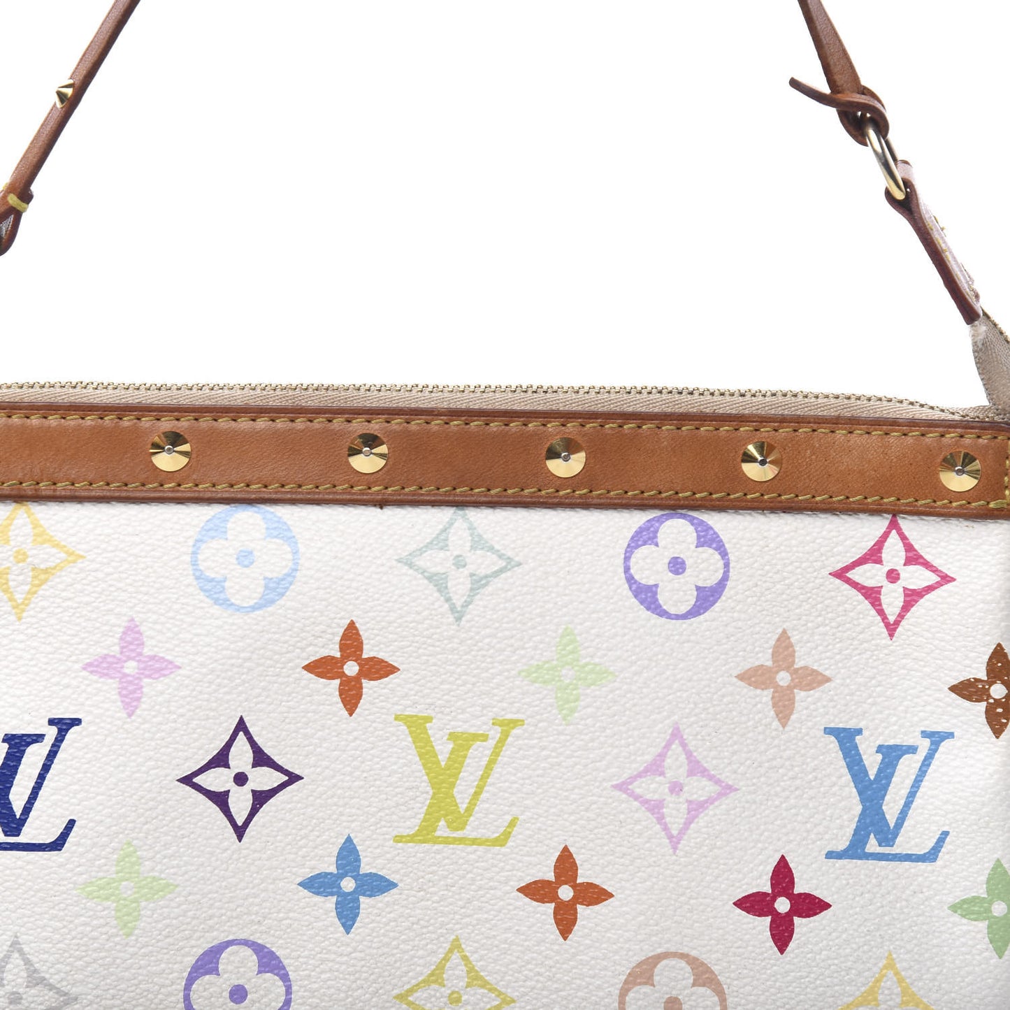Monogram Multicolor Pochette Accessories White