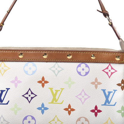 Louis Vuitton Monogram Multicolor Pochette Accessories White 12 of 14