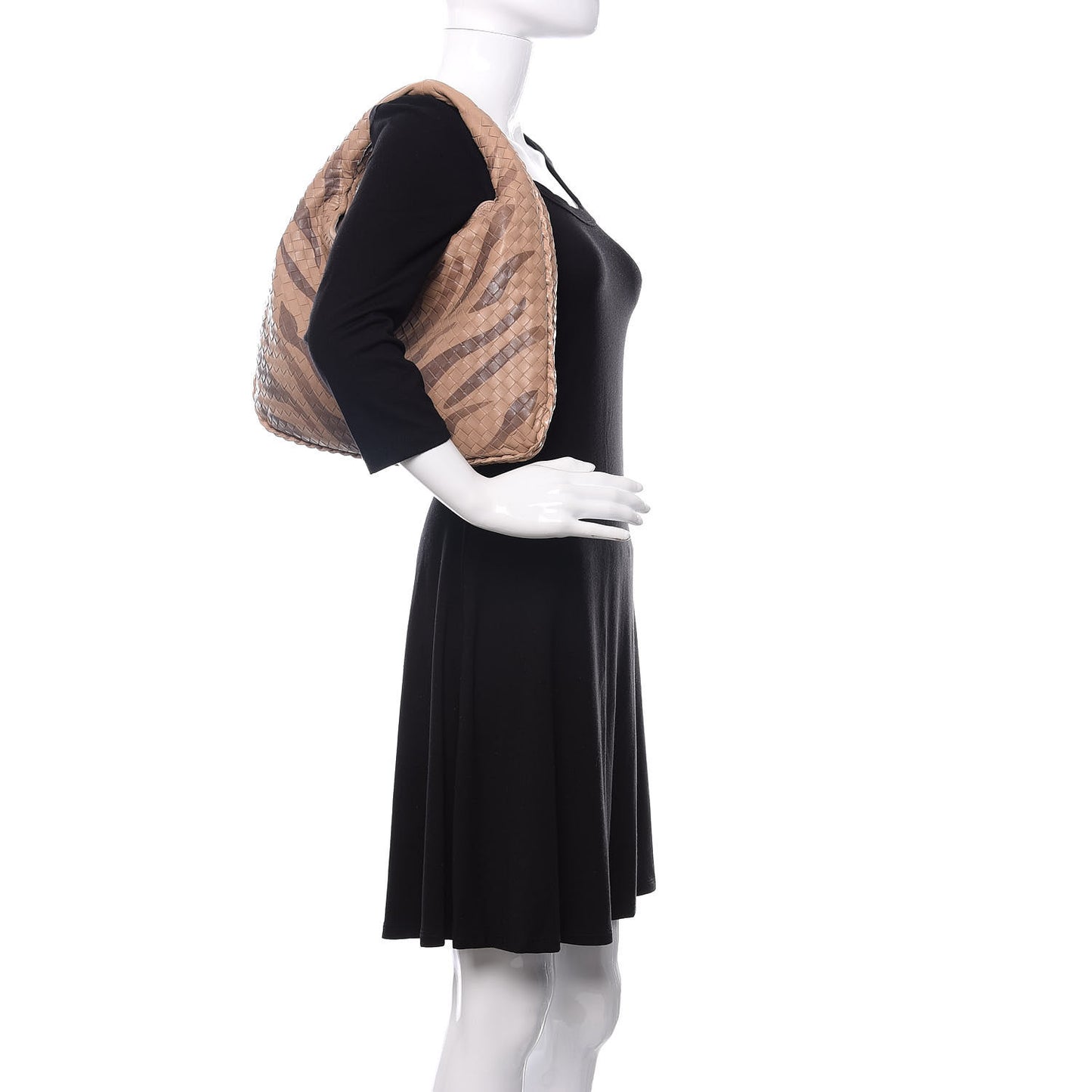 Nappa Snakeskin Intrecciato Medium Veneta Tiger Print Hobo Maple