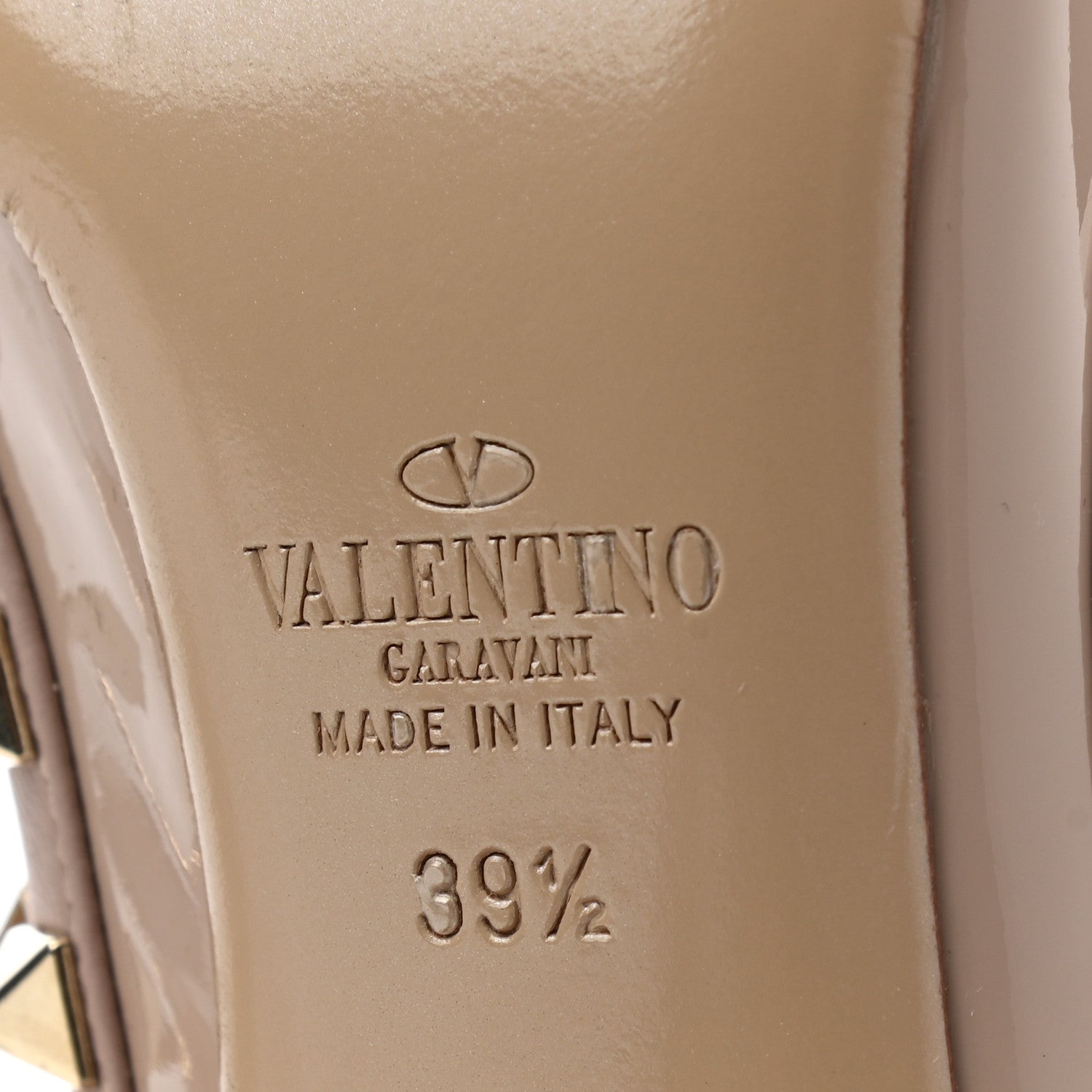 Valentino Garavani Patent Nappa Rockstud Ankle Strap 100mm Pumps 39.5 Poudre 6 of 9