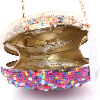 Judith Leiber Crystal Donut Minaudiere Clutch Gold 5 of 7